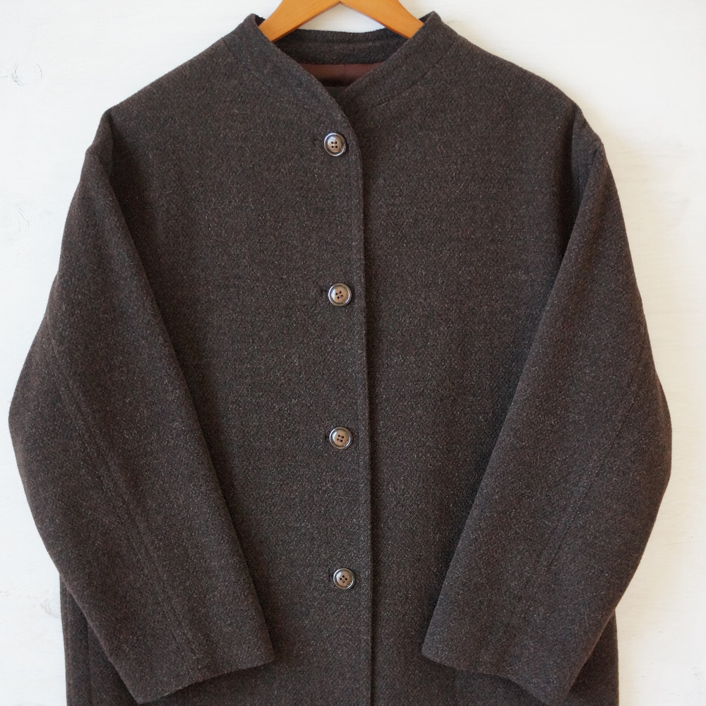 Peruvian Connection Alpaca Tweed Car Coat S M